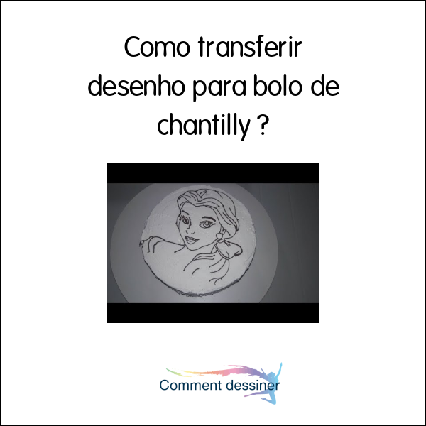 Como transferir desenho para bolo de chantilly